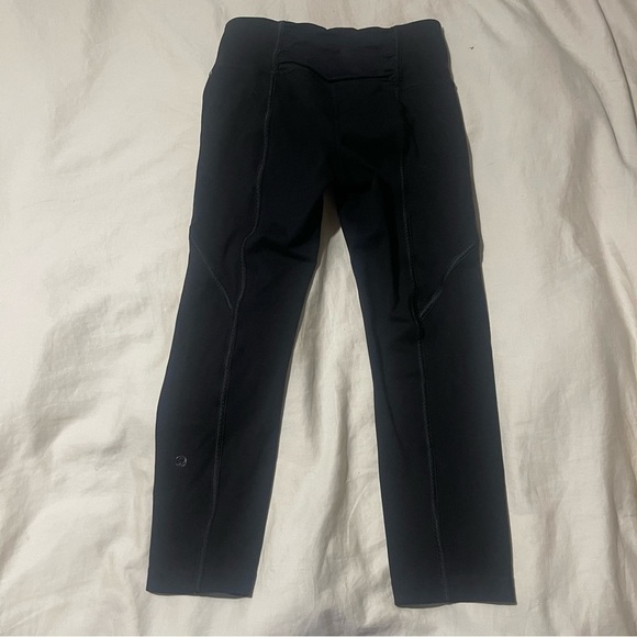 Lululemon Rehearsal Crop Black Leggings Size 4 - Picture 10 of 13